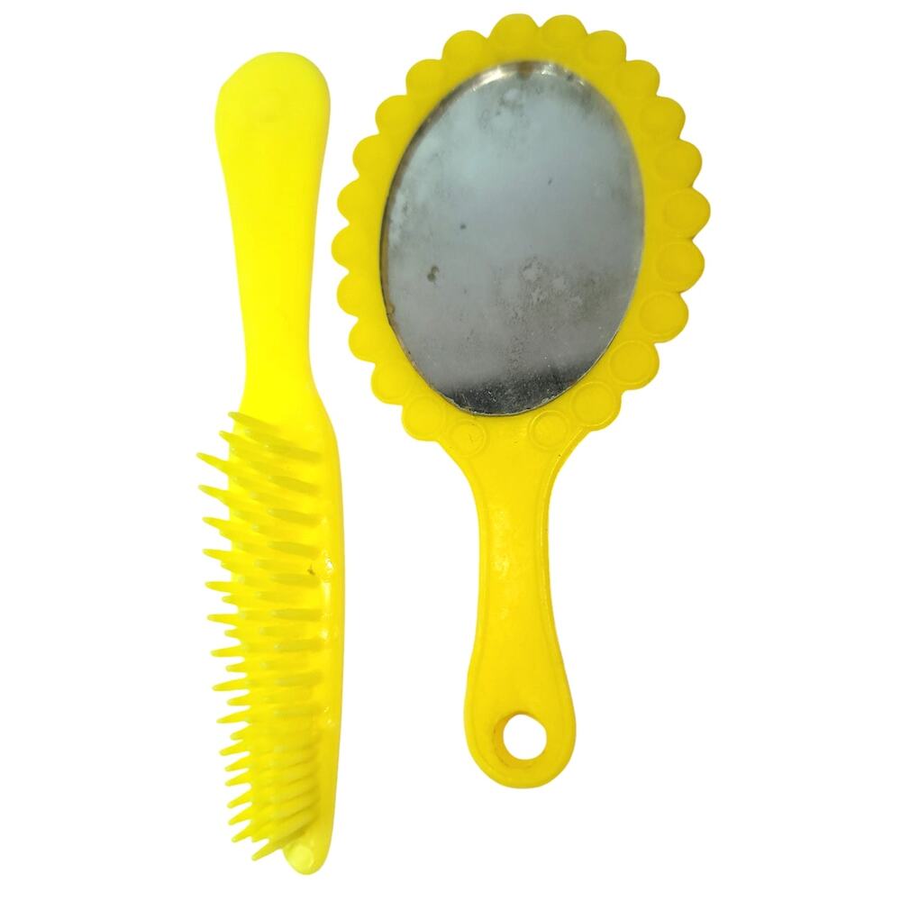 Vintage Doll Yellow Brush & Mirror Set  $3 if Combined